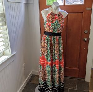 Eliza J Halter Maxi Floral dress size 10